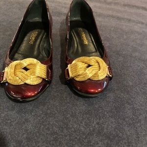 Burgundy designer shoes